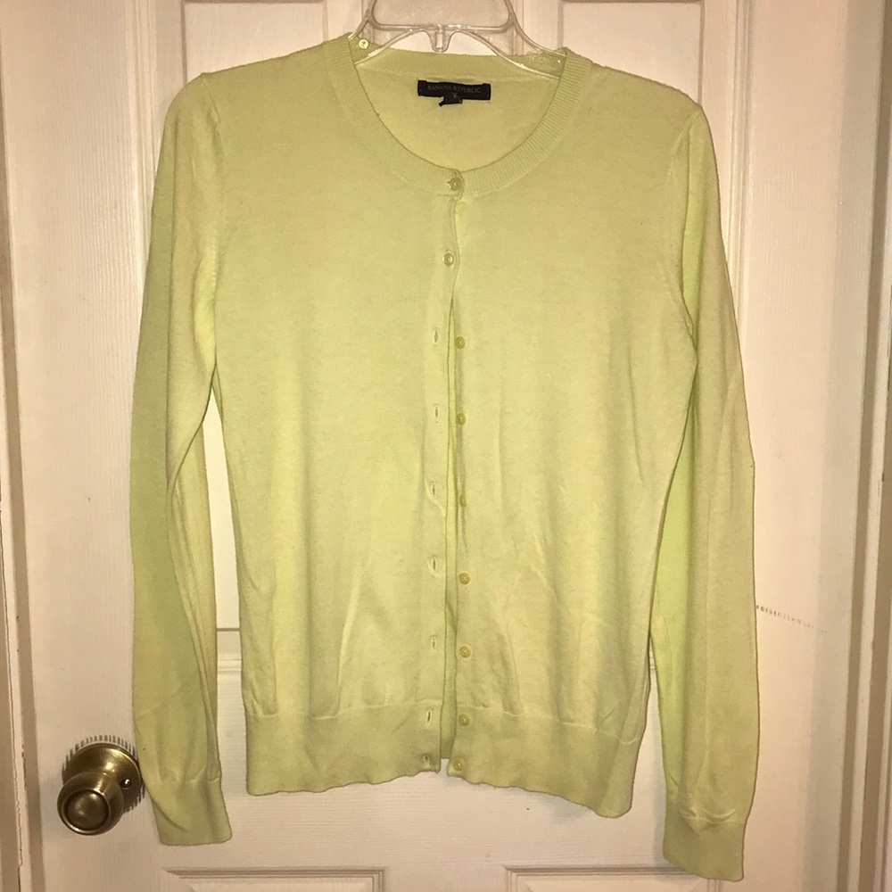 BANANA REPUBLIC Spring Green Cardigan M
